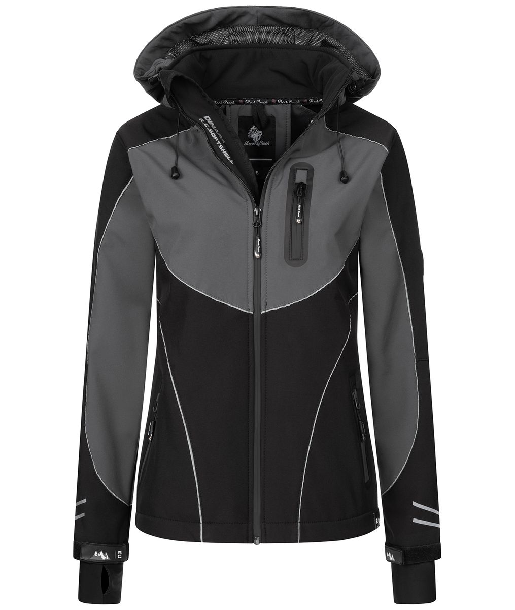 Farbblock Softshell Outdoor Jacke