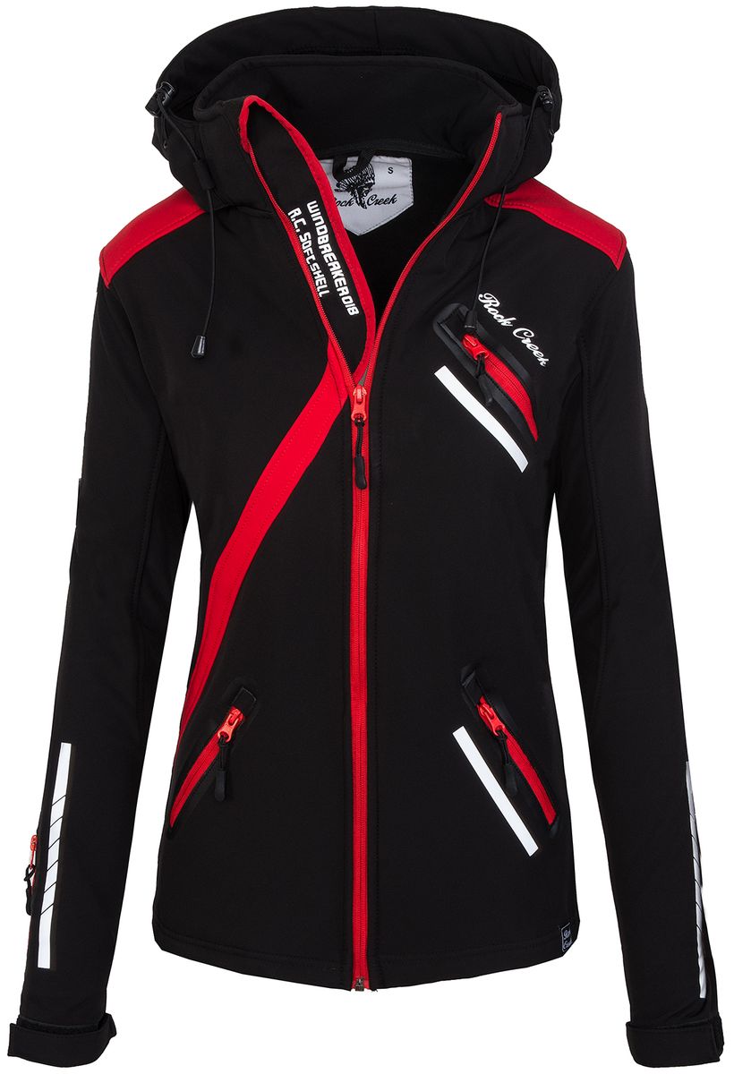 Farbblock Softshell Outdoor Jacke