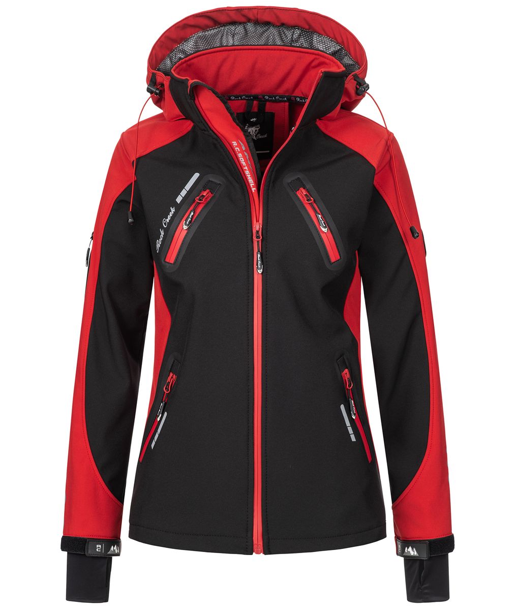 Farbblock Softshell Outdoor Jacke