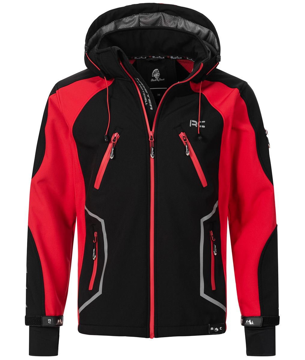 Farbblock Softshell Outdoor Jacke