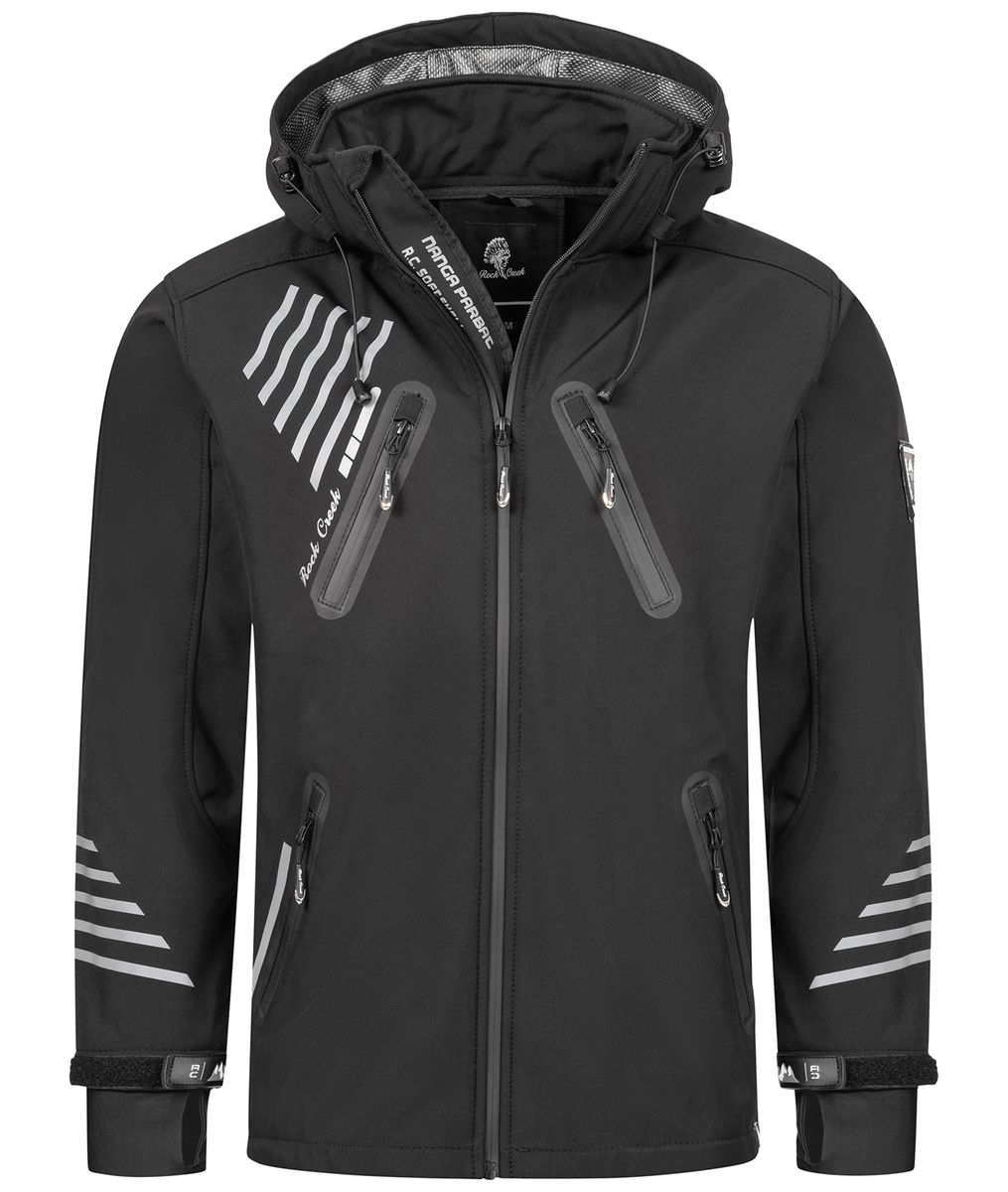 Farbblock Softshell Outdoor Jacke