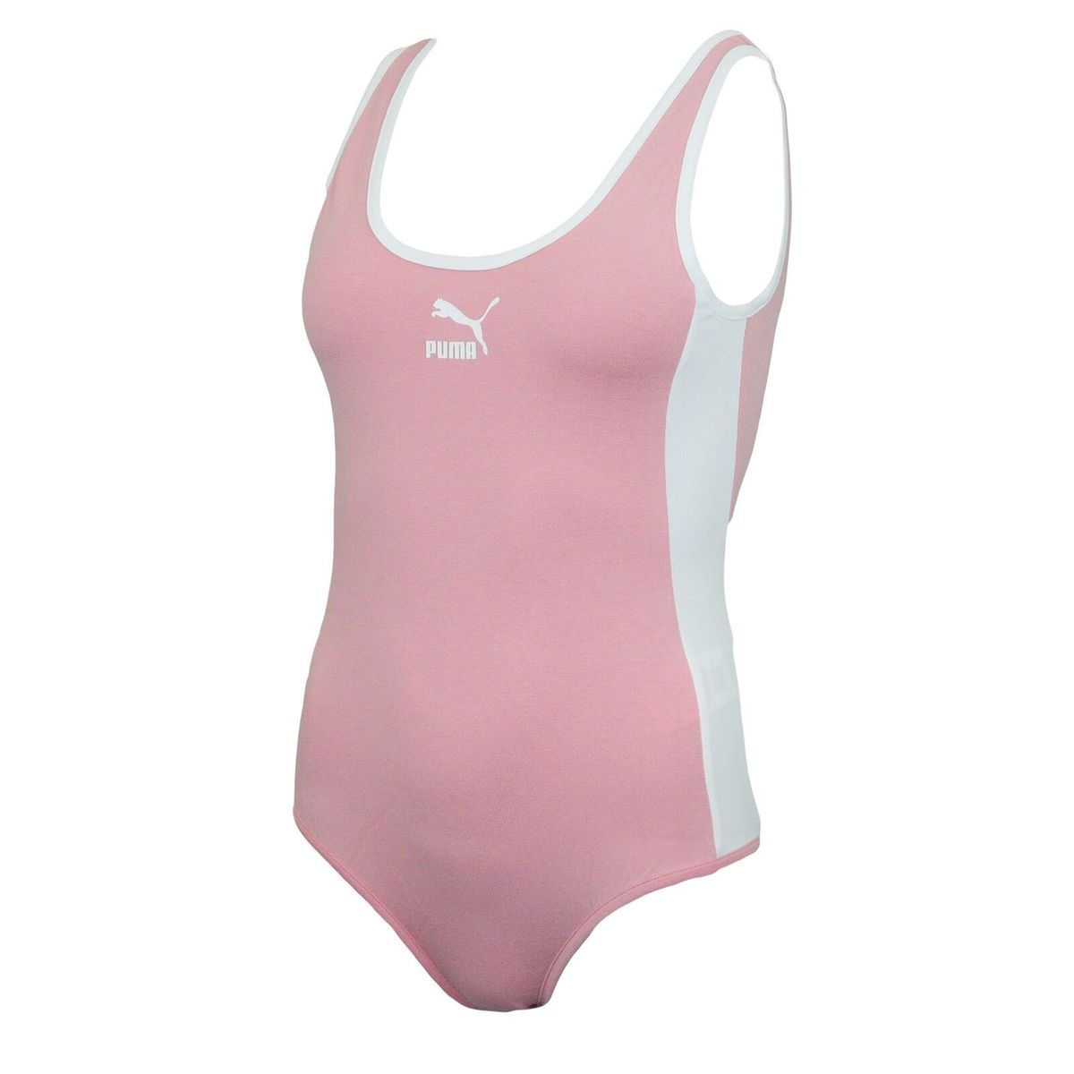 Damen Retro-Body mit Kontrastbesatz