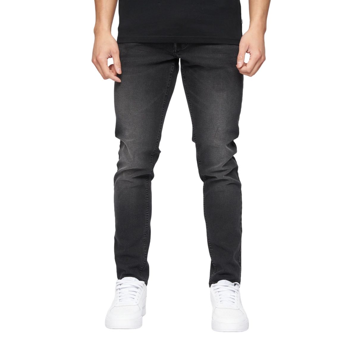 Schmal geschnittene Jeans mit dunkler Waschung