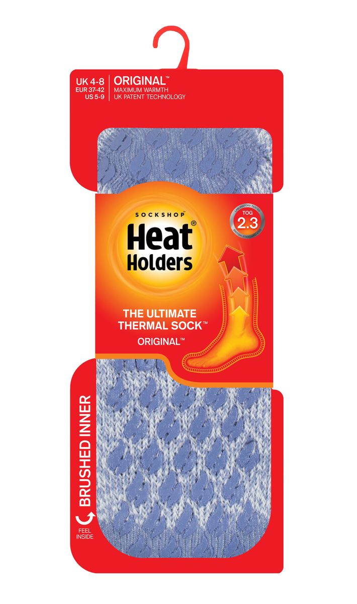 Dicke Thermo-Hüttensocken mit Anti-Rutsch-Noppen