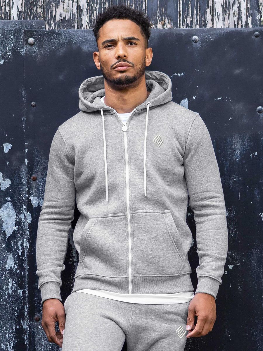 Minimalistisches Kapuzensweatshirt mit Reißverschluss