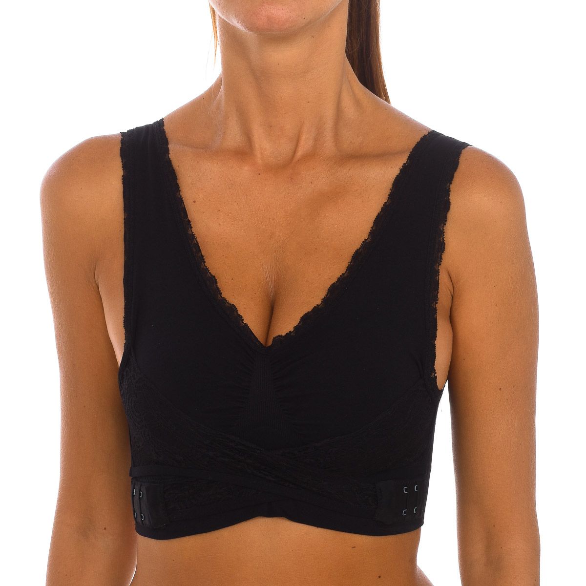 Gepolsterter Push-up-BH mit Stickerei