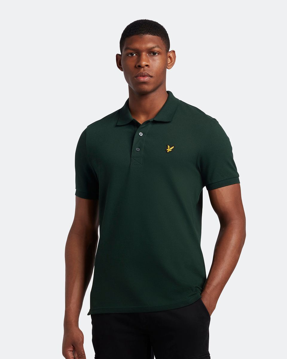 Klassisches einfarbiges Baumwoll-Poloshirt
