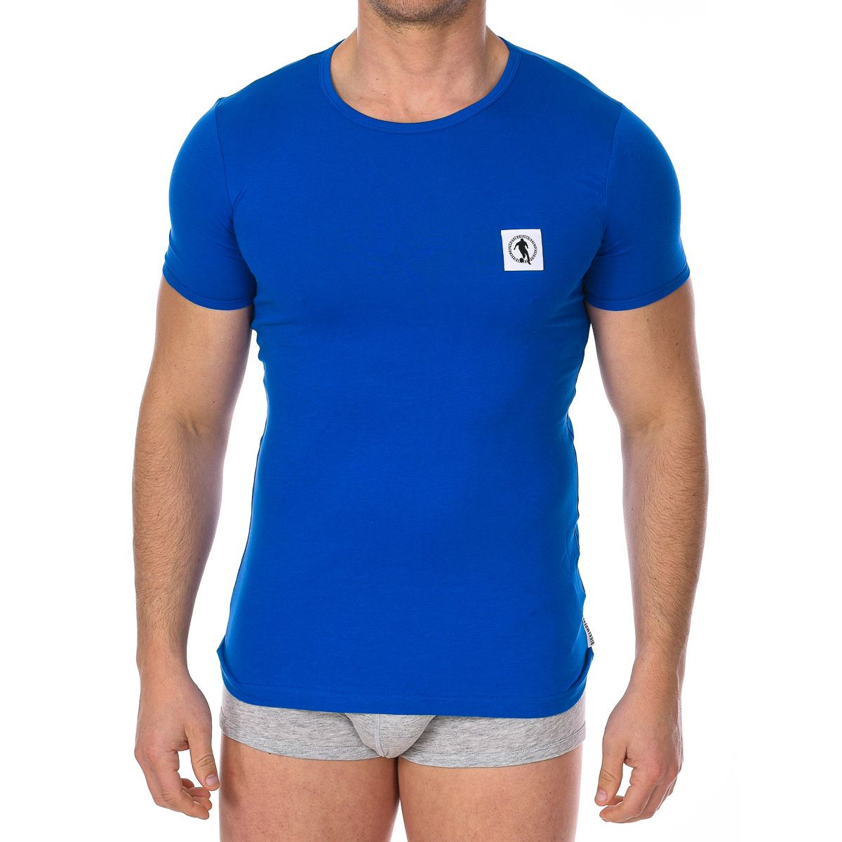 Klassisches V-Ausschnitt Baumwoll T-Shirt