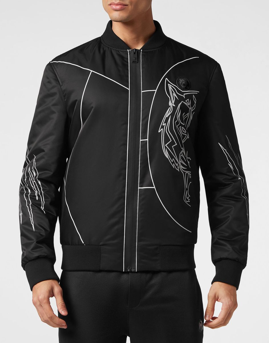 Moderne Bomberjacke mit Tigergrafik