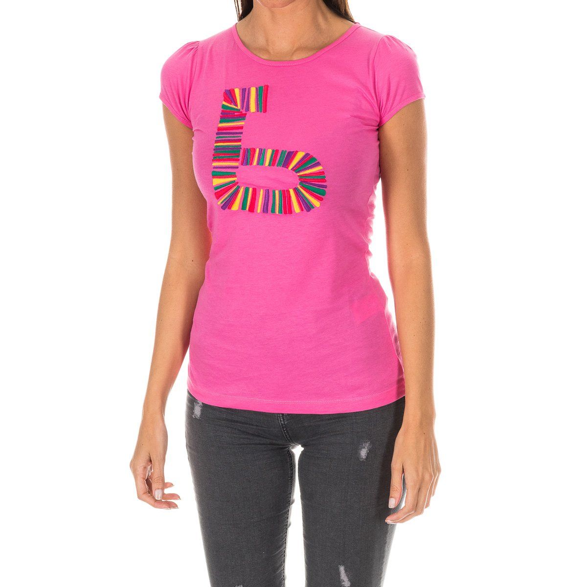 Grafik T-Shirt mit Nummer aus Baumwolle