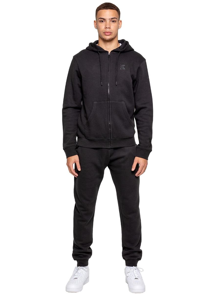Herren Fleece Zip Hoodie Trainingsanzug Set