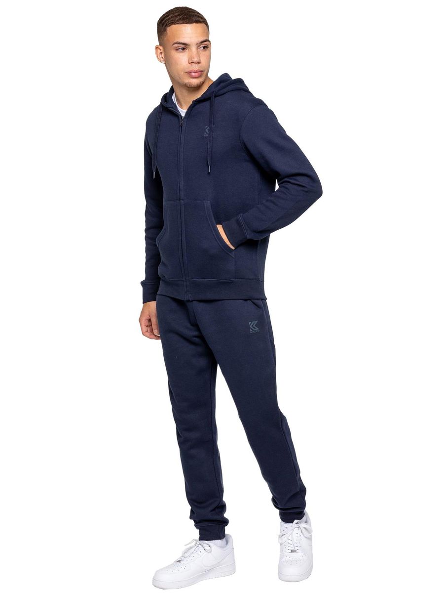 Herren Fleece Zip Hoodie Trainingsanzug Set