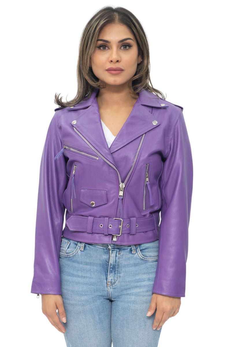 Moderne Bikerjacke aus Leder