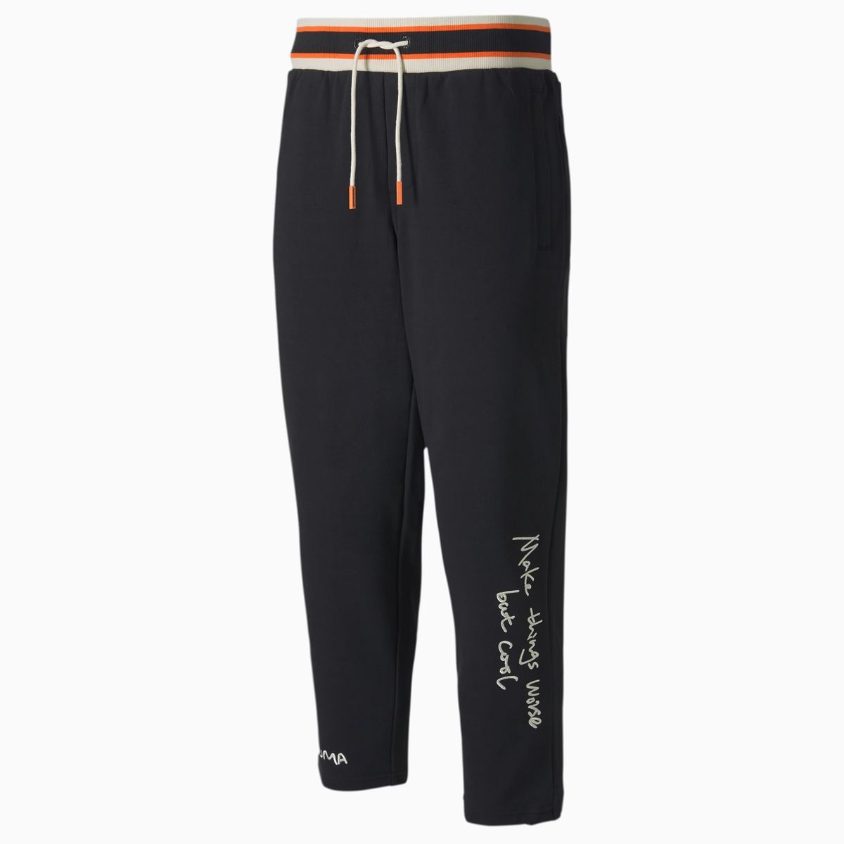 Schwarze Cropped Herren-Sweathose Jogginghose