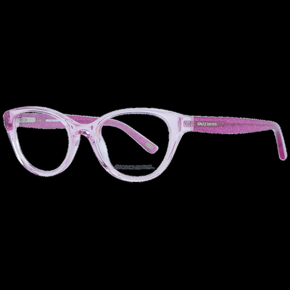 Cat-Eye Brillenrahmen, pinke Glitzerakzente