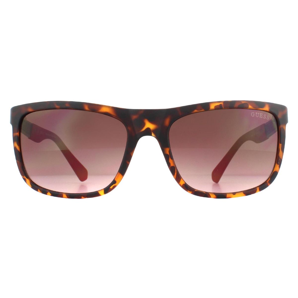 Herren Rechteckige Dunkel Havana Sonnenbrille