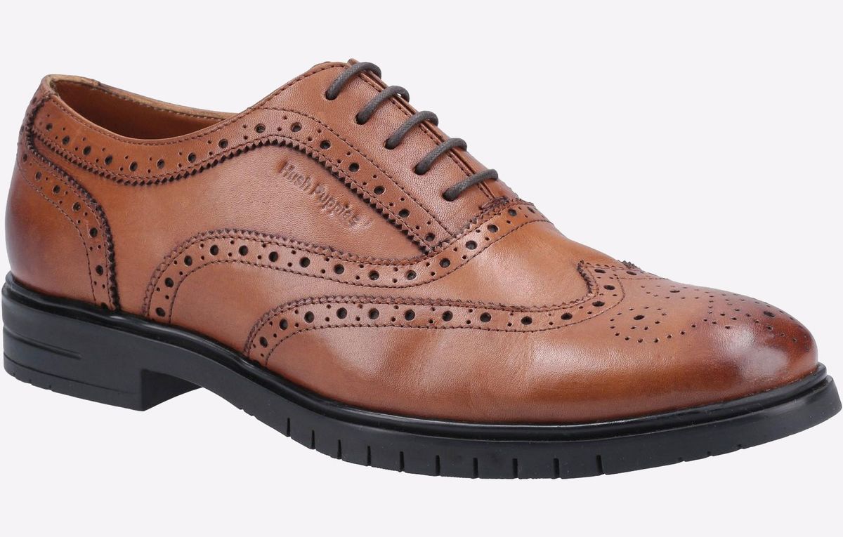 Klassische Leder-Oxford-Brogues mit Flügelkappe