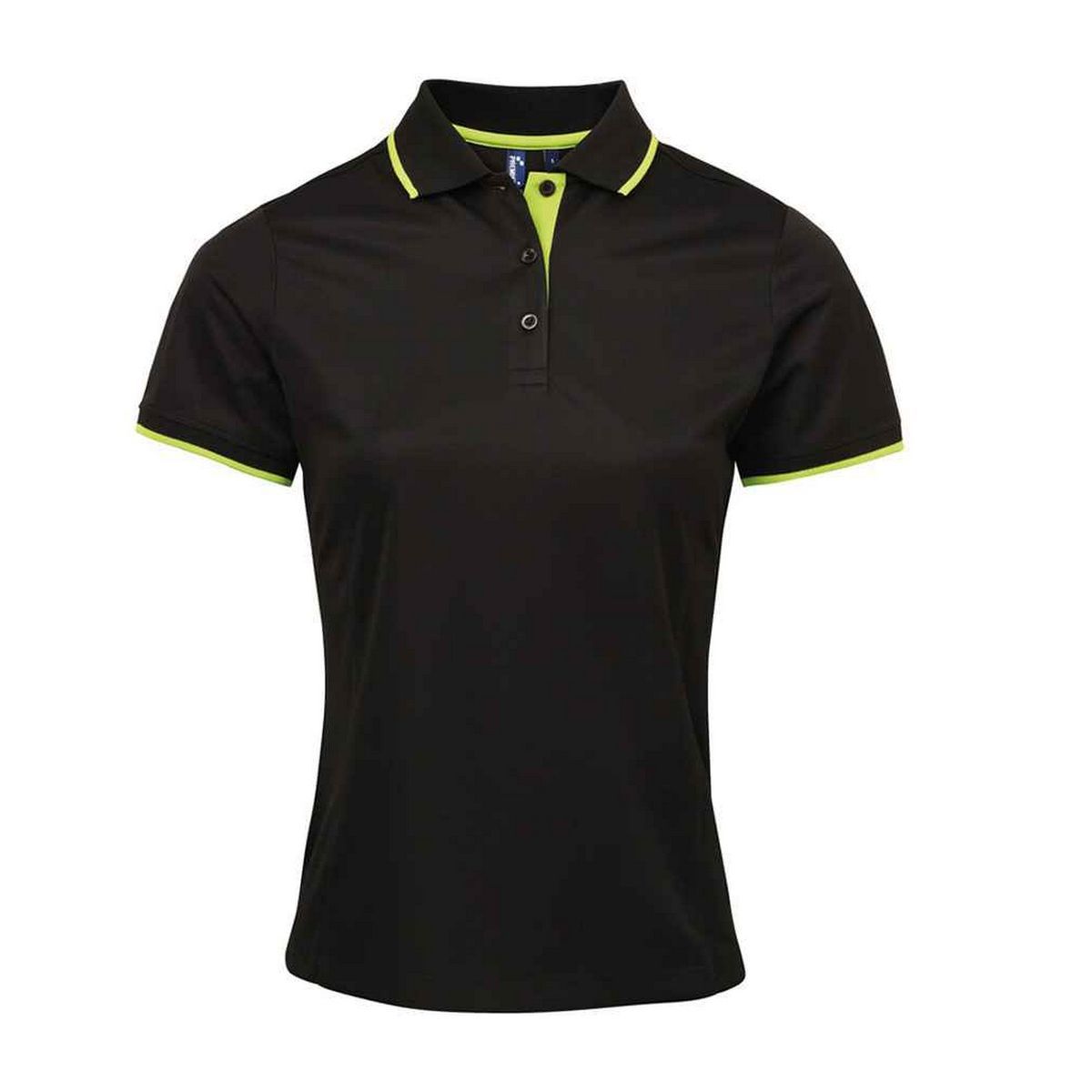 Damen Piqué Poloshirt in Schwarz