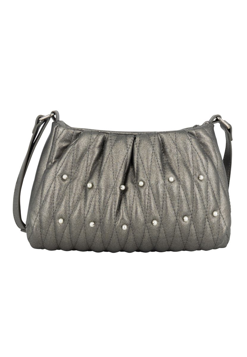 Elegante, mit Perlen verzierte Schultertasche
