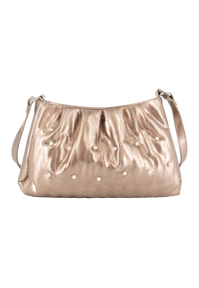 Elegante, mit Perlen verzierte Schultertasche