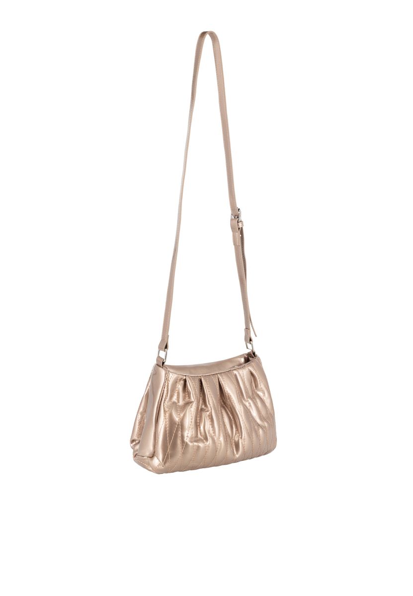 Perlenbesetzte plissierte Abendtasche