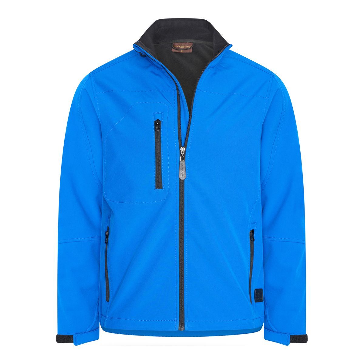 Royalblaue Softshell-Jacke mit Reißverschluss