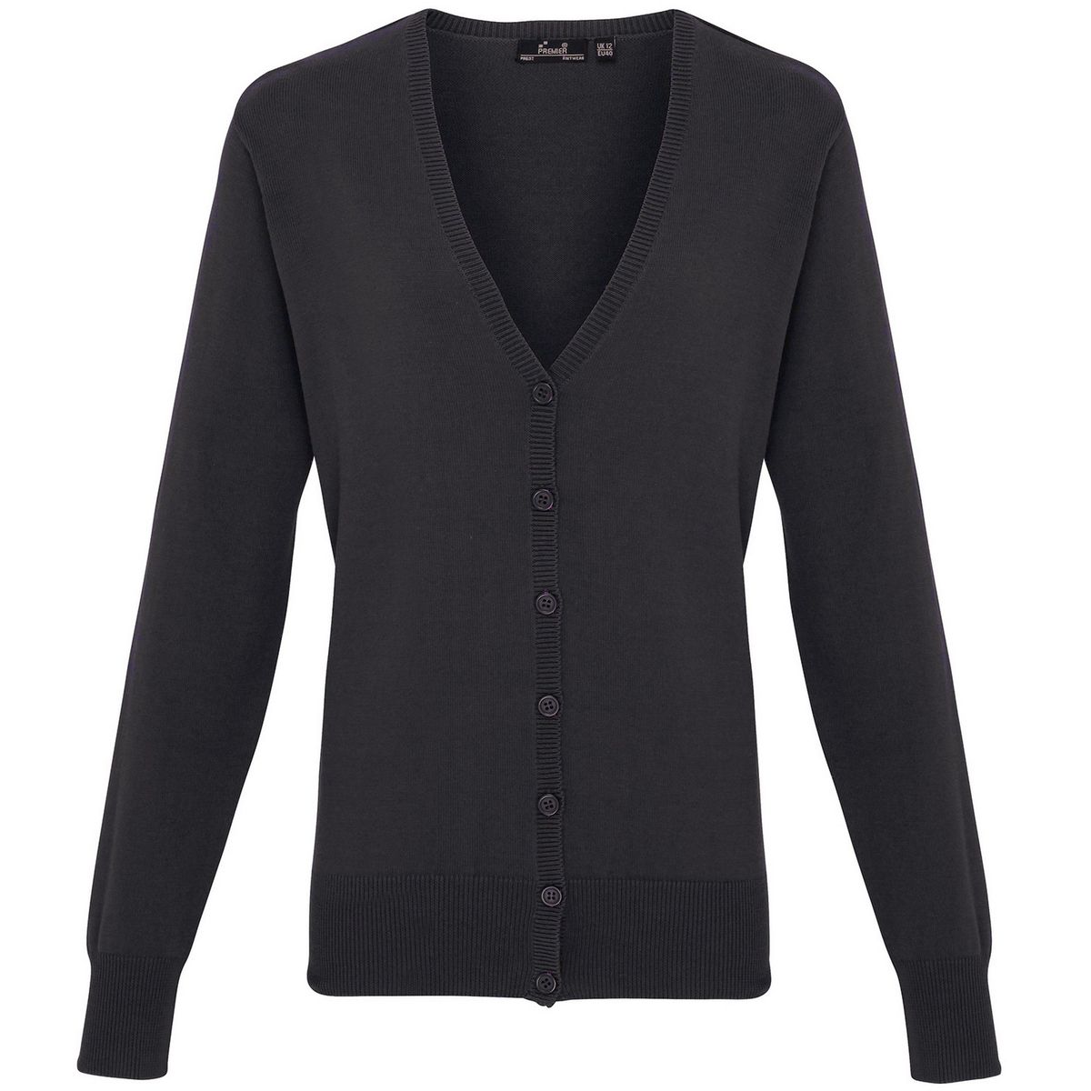 Klassische V-Ausschnitt Strickjacke mit Knöpfen