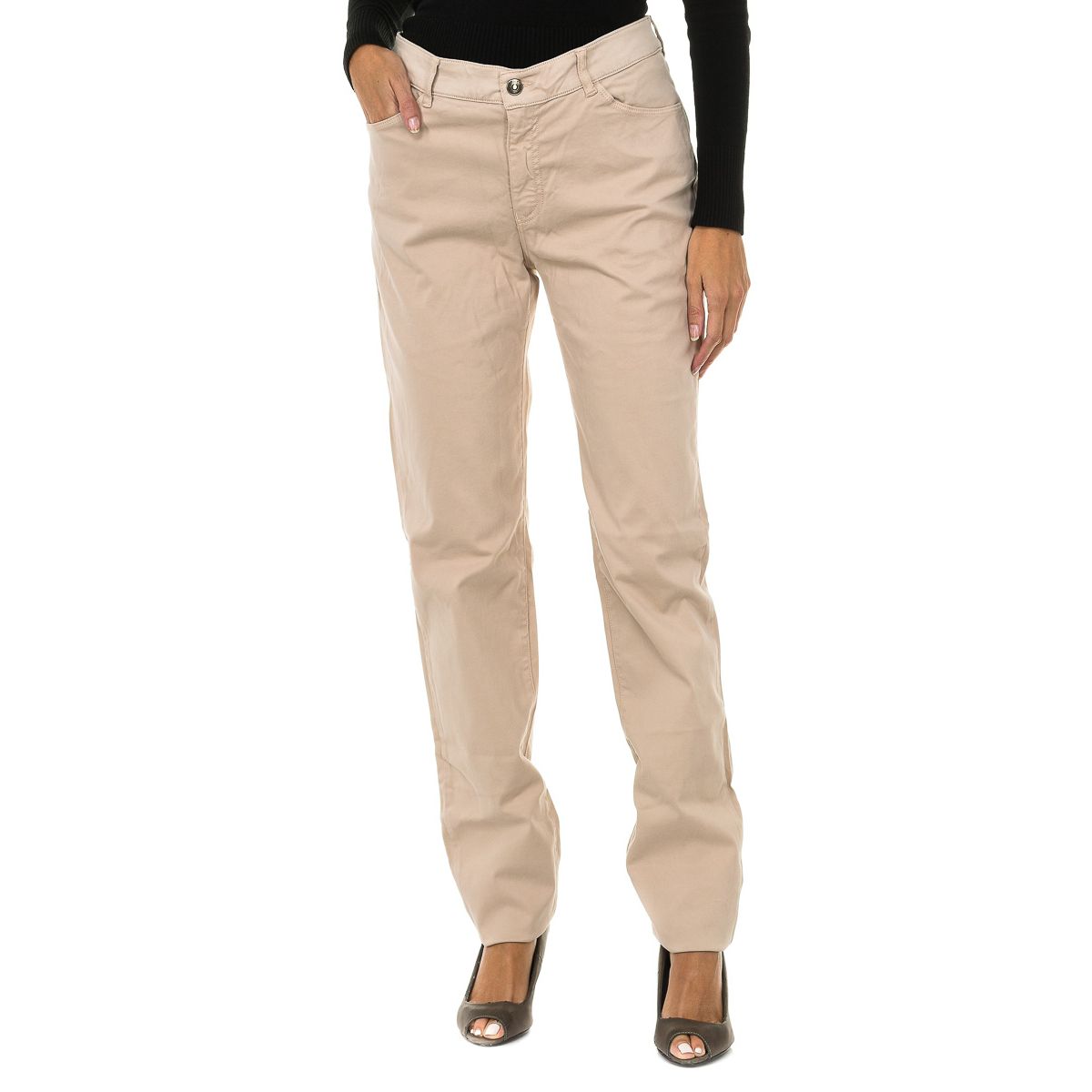 Gerade geschnittene Stretch-Twill-Hose