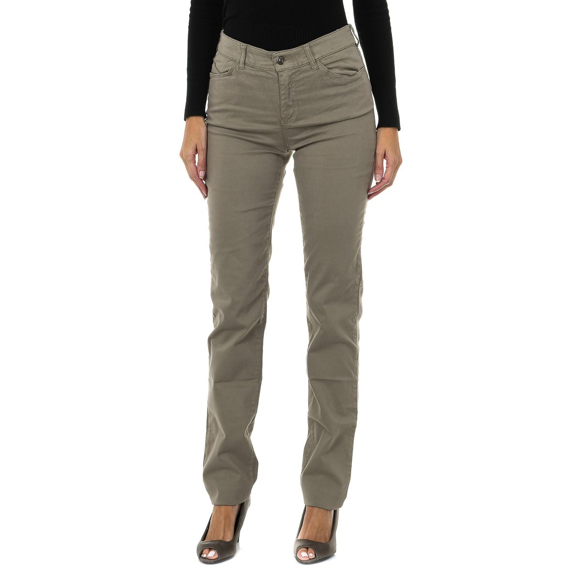Gerade geschnittene Stretch-Twill-Hose