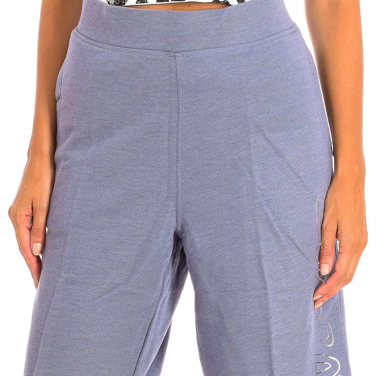 Lange melierte Baumwollmisch-Sport-Shorts