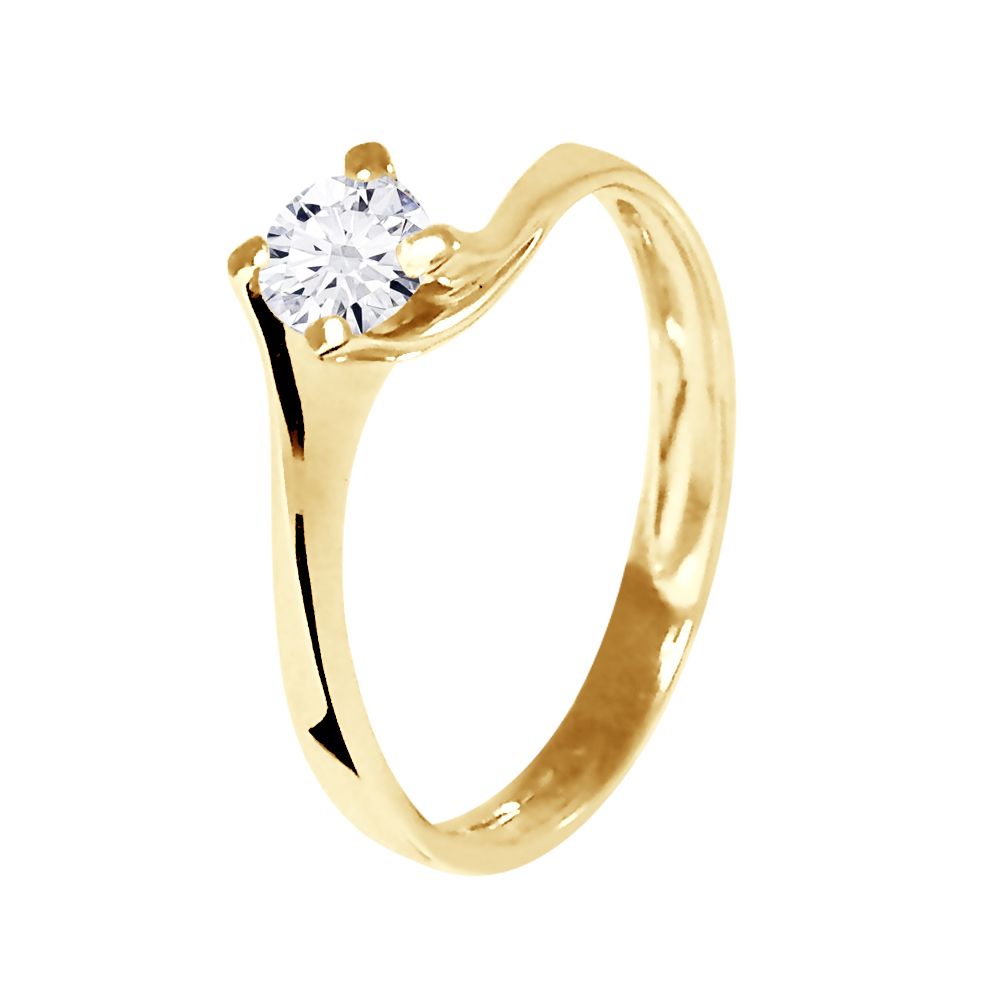 Diamant Solitärring Gelbgold