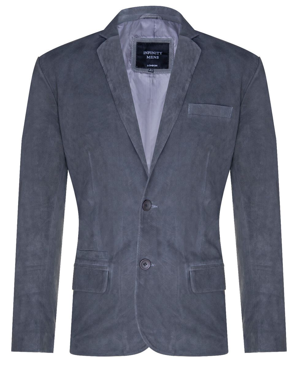 Herren-Suede-Blazerjacke
