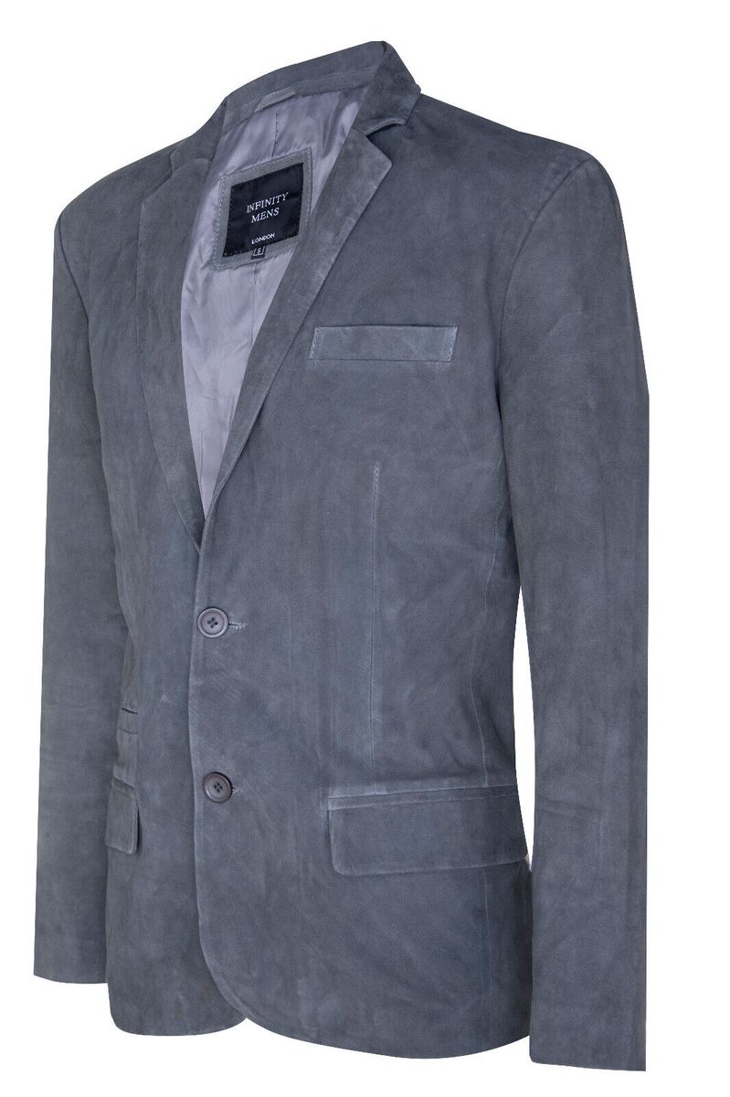 Schmal geschnittener Ziegenvelours-Blazer