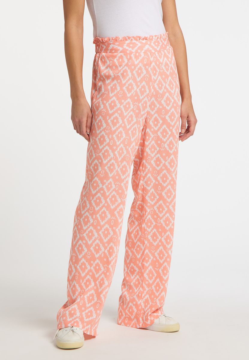 Hose mit weitem Bein im Ikat-Stil