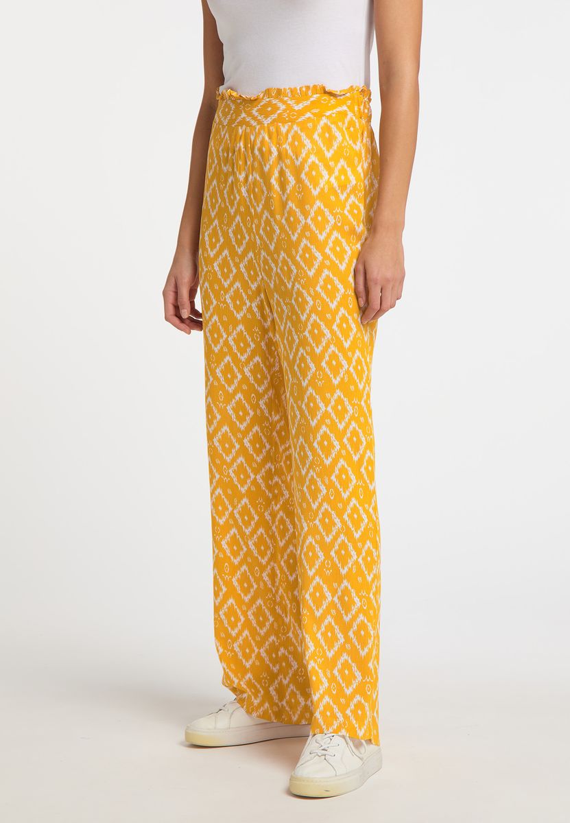 Hose mit weitem Bein im Ikat-Stil
