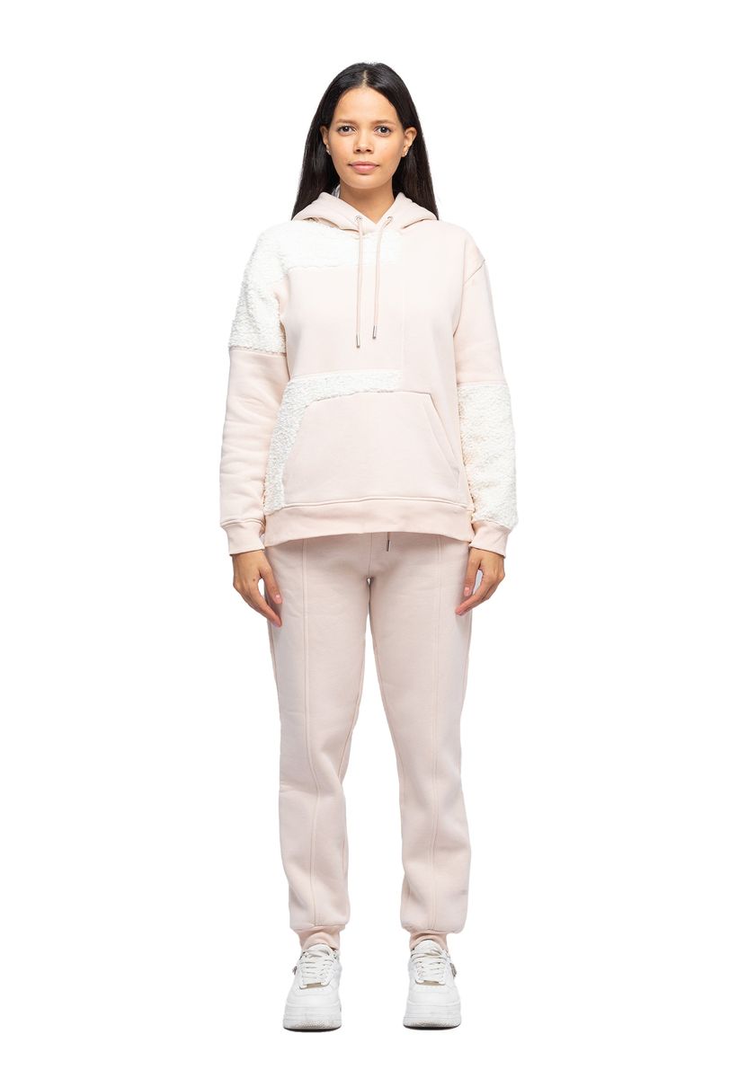 Zweifarbiger Fleece-Pullover Trainingsanzug