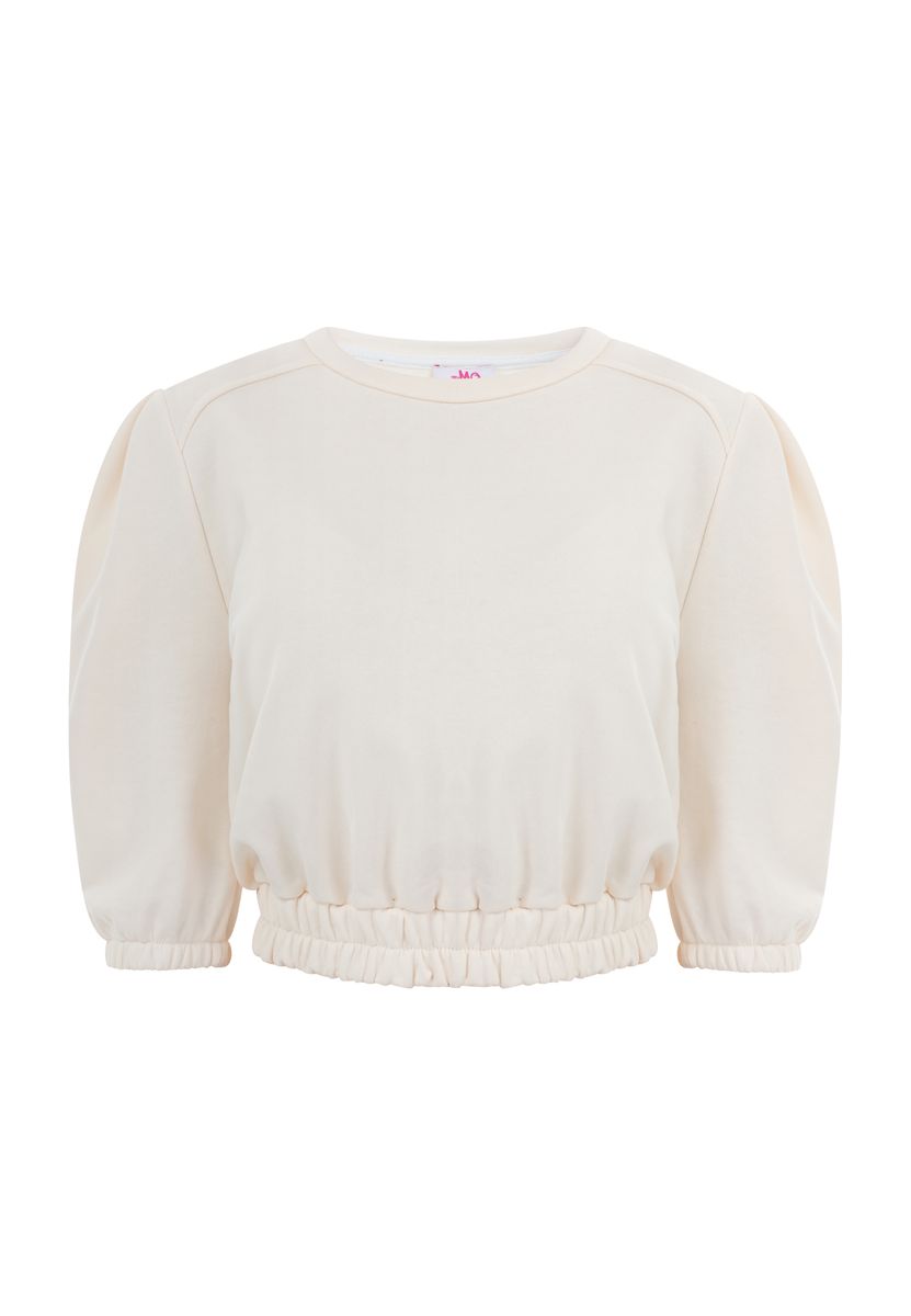 Romantischer Sweatpullover mit Puffärmeln