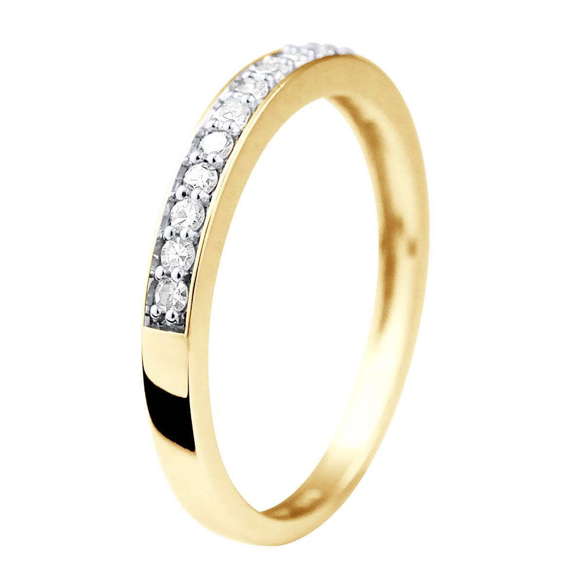Eleganter Goldring mit Diamantakzenten
