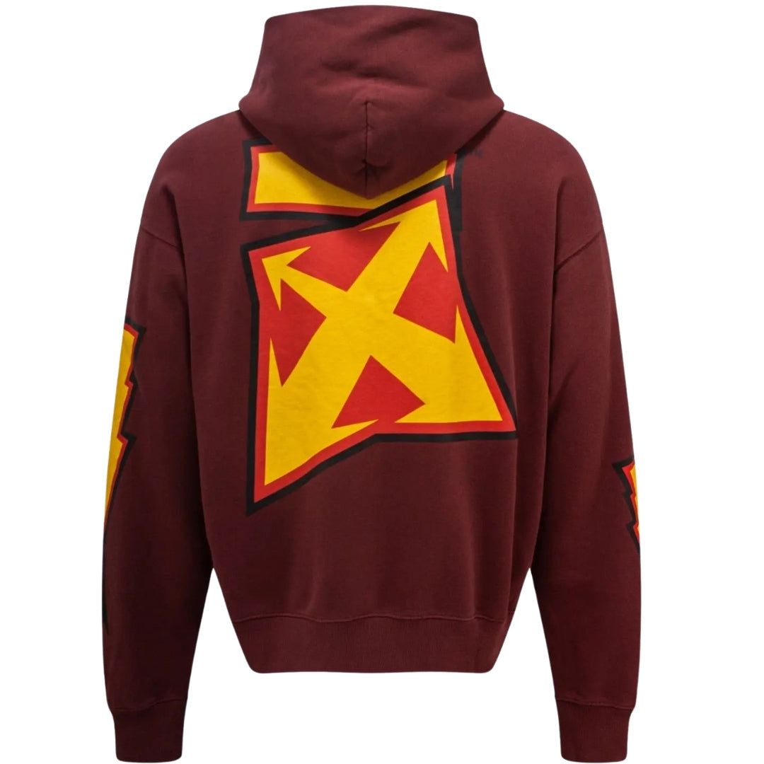 Skate-Fit Kapuzenpullover mit Blitz-Grafik