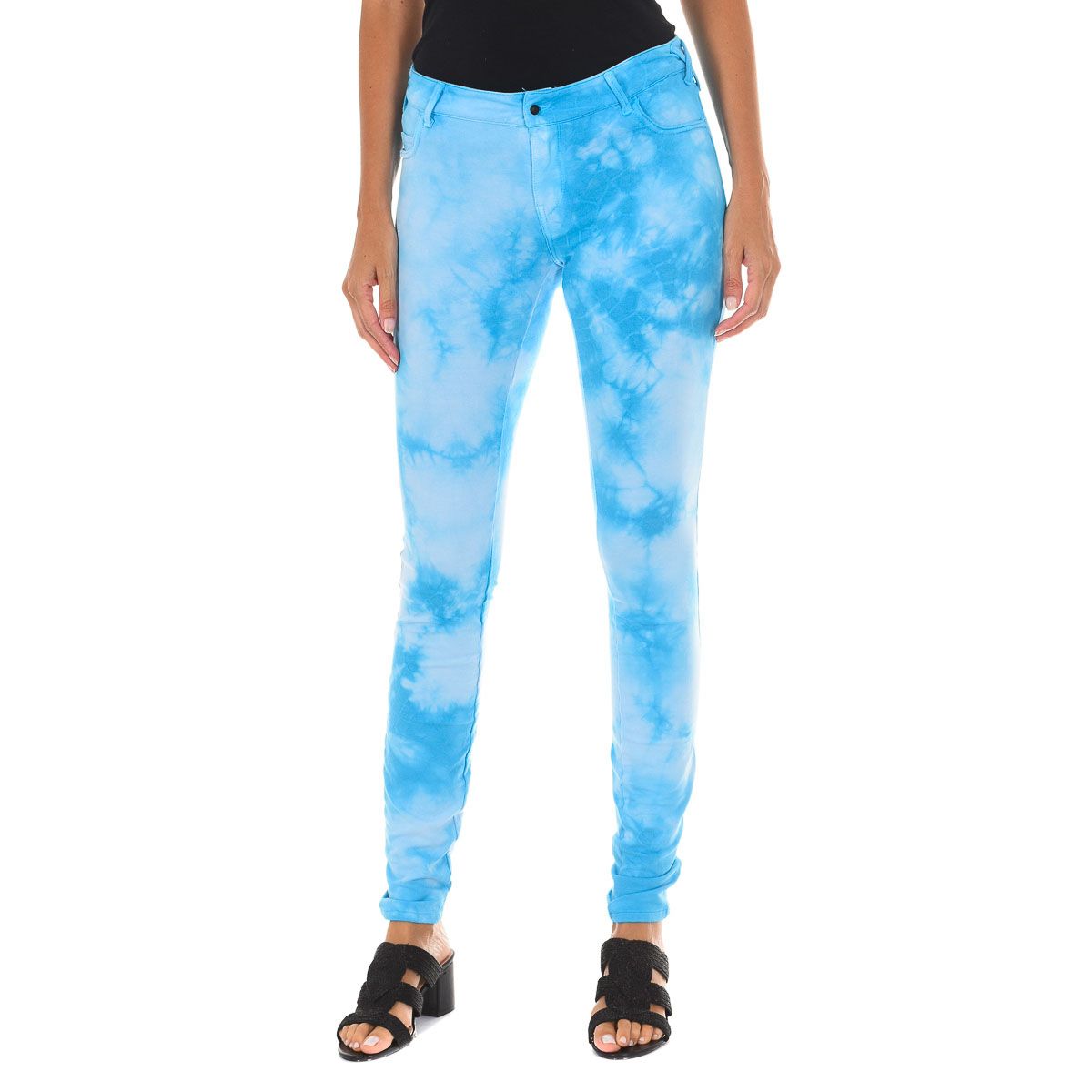 Skinny Jeans mit Batikmuster