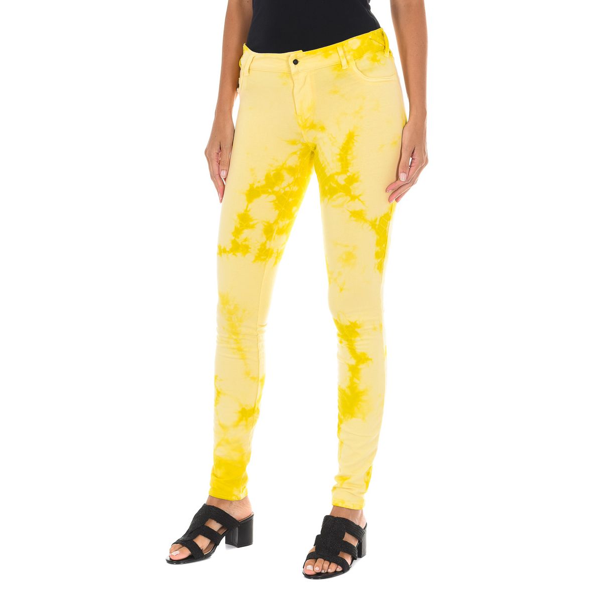 Skinny Jeans mit Batikmuster