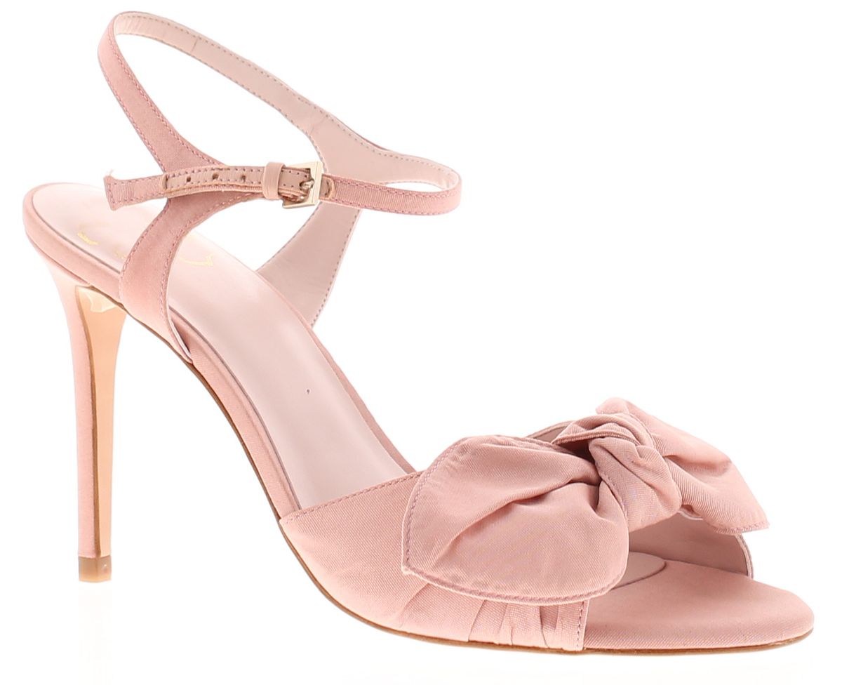 Riemchensandalen mit Schleife und Stilettoabsatz