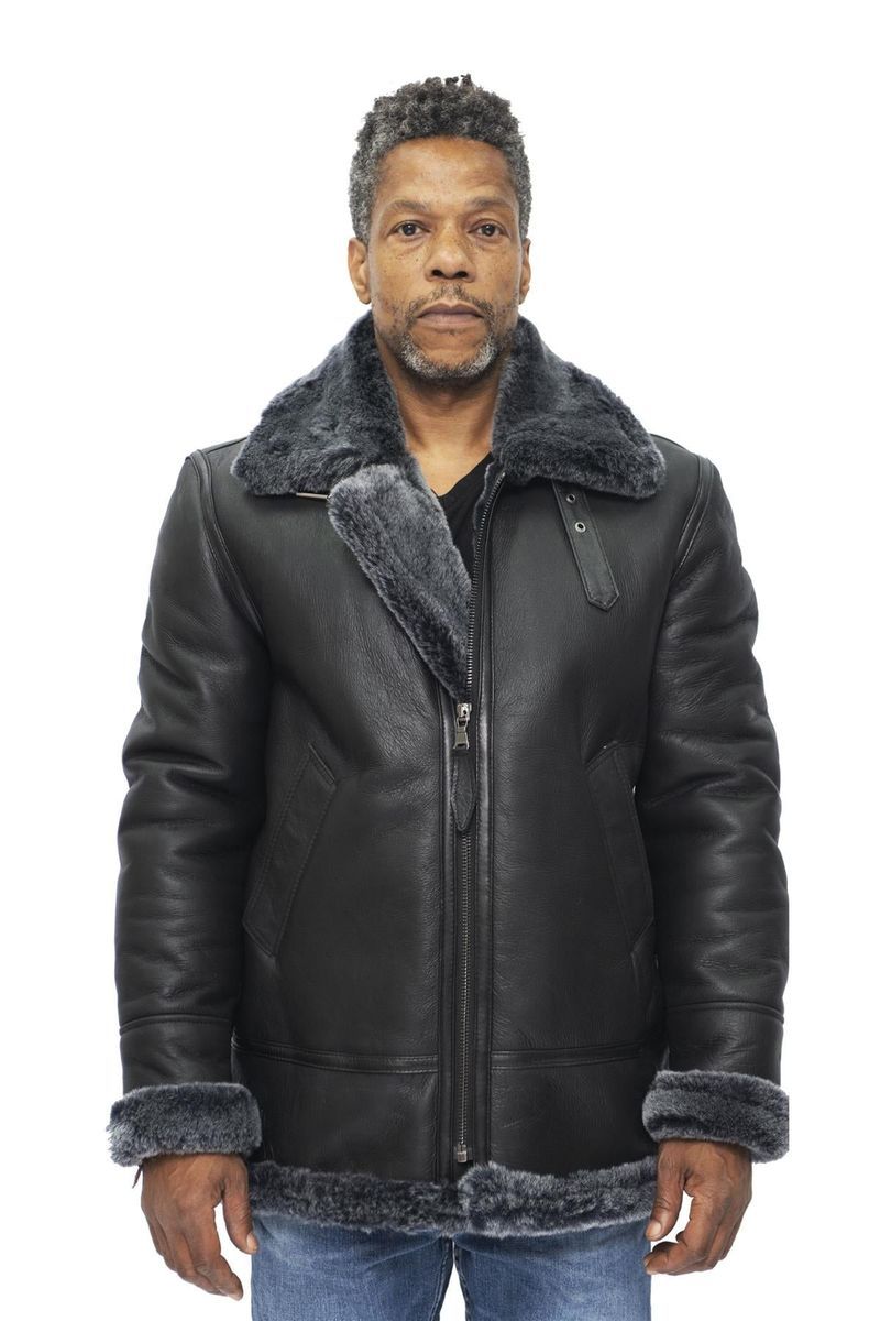 Herren B3 Aviator Lammfelljacke