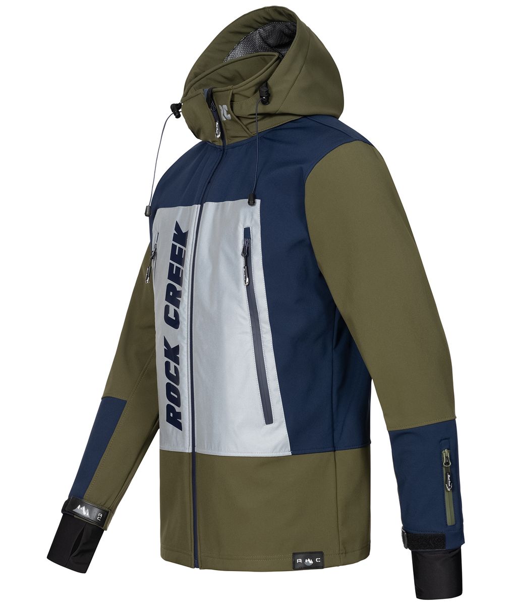 Outdoor Softshell-Funktionsjacke mit Kapuze