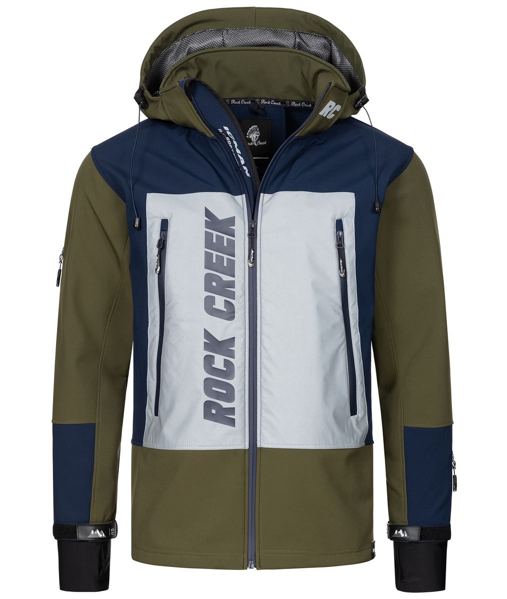 Moderne Colorblock Softshelljacke