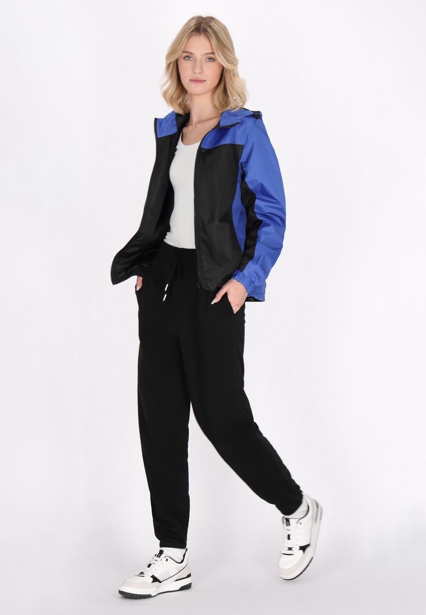 Kapuzen-Windbreaker im Color-Block-Design
