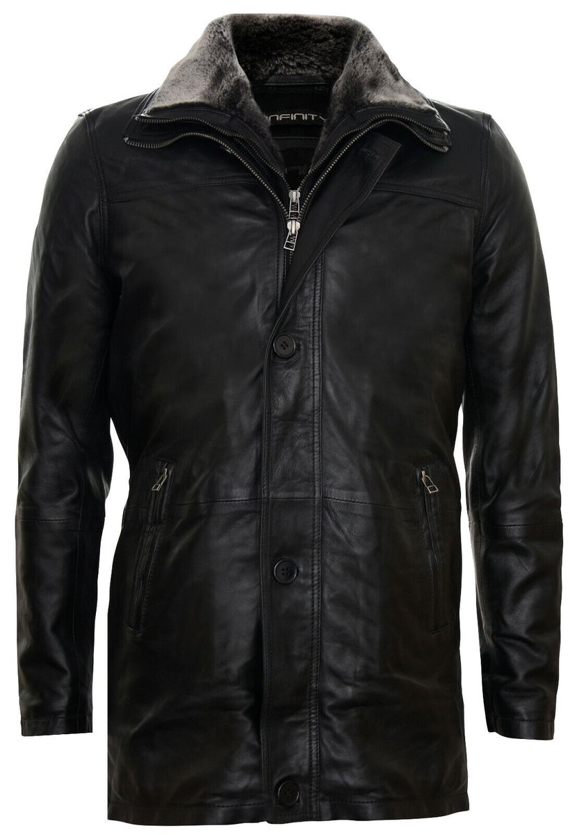 Herren Nappa Lederjacke in Braun