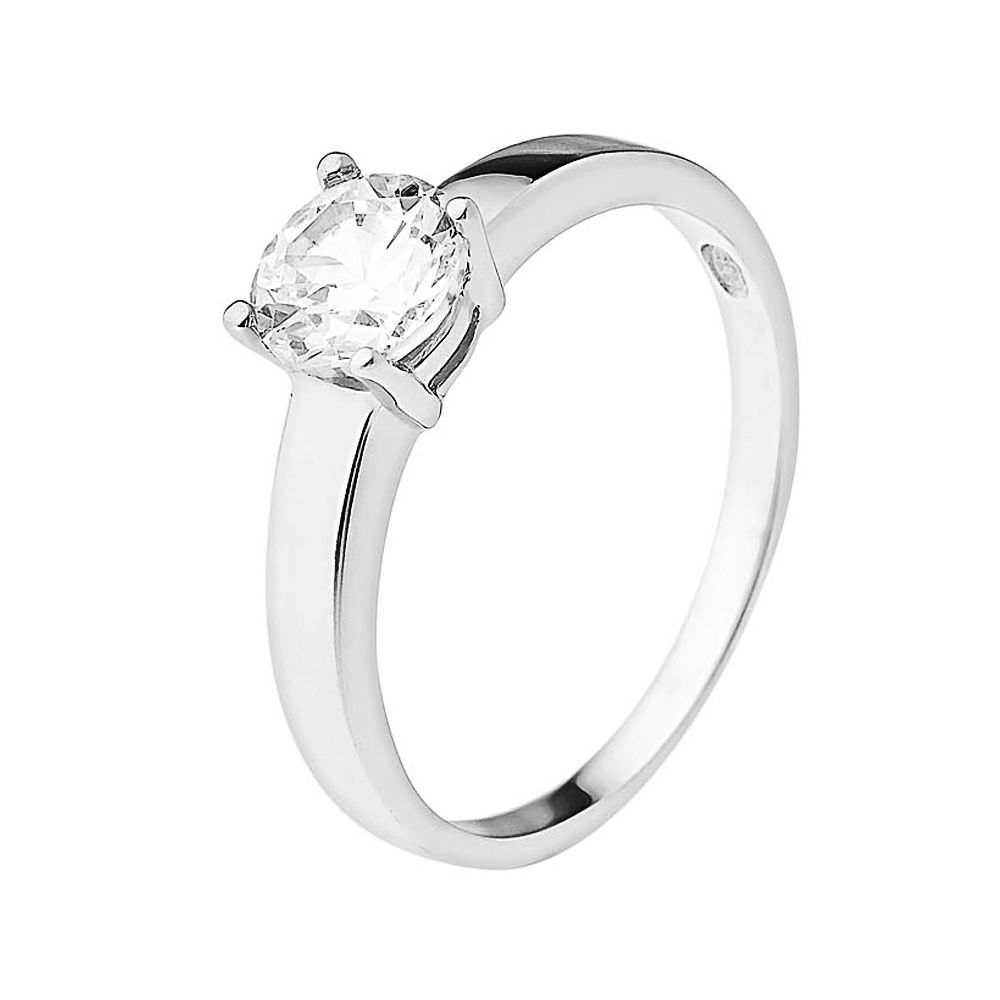 Eleganter Solitärring mit Zirkonia
