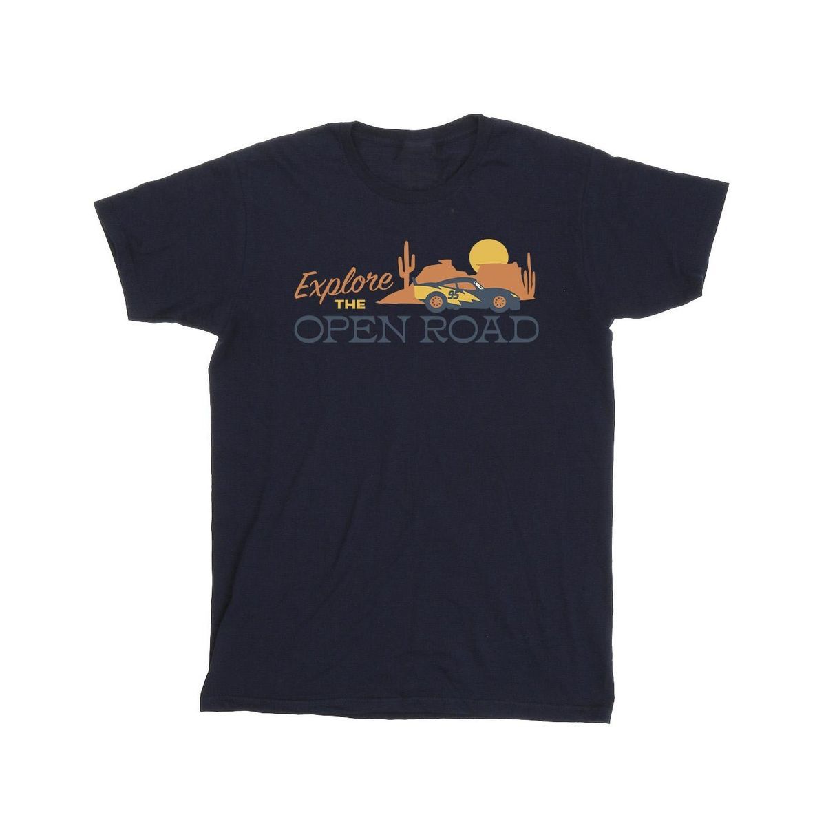 Disney - "Cars Explore The Open Road" T-Shirt für Herren (Marineblau)