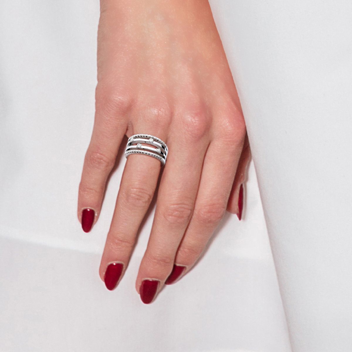 Mehrreihiger Diamant-Satellitenring